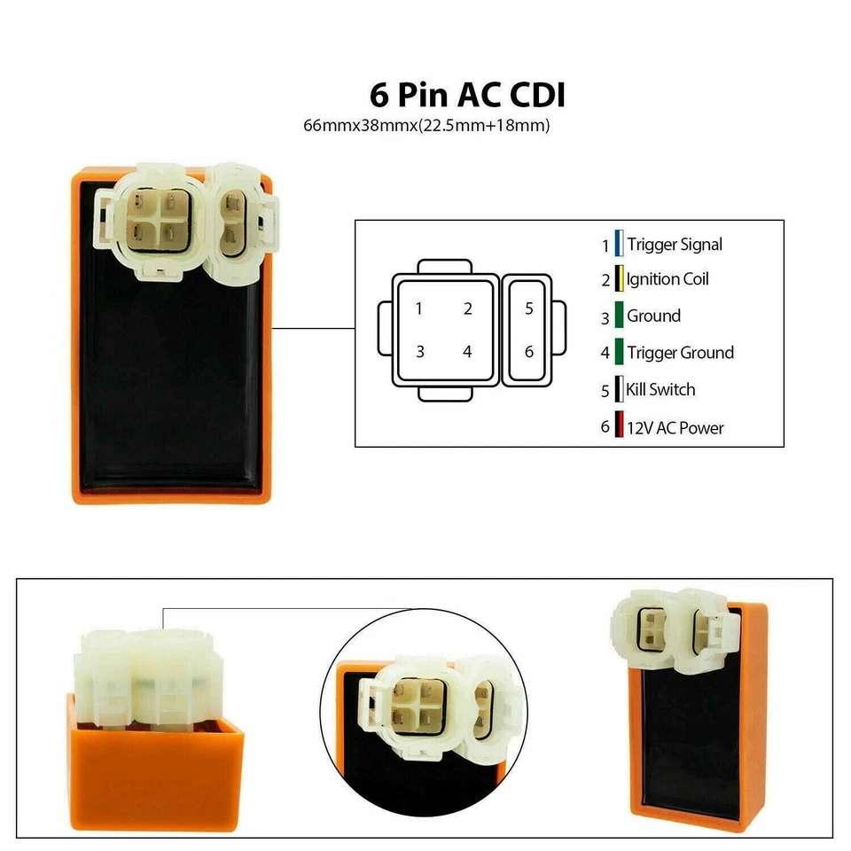 HONDA XR50 XR50 CAIXA CDI + BOBINA DE IGNIÇÃO FIO VELA DE IGNIÇÃO 2000 2001 2002 2003 - Imagem 2 de 4