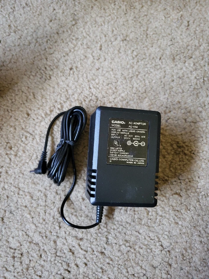 CASIO AD-K64 AC Adapter Power Supply 120V AC IN 6V DC Out - Image 3 of 3
