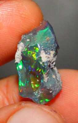 Black Opal Rough, Raw Black Opal Edelstein, Fire Black Opal Lose Crystal 7,75 Ct