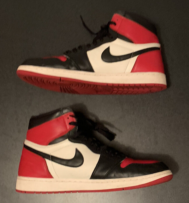Nike Air Jordan 1 Retro High OG Bred Toe Men's Size 14 Nike Air Jordan 1 Retro High OG Bred Toe Men's Size 14