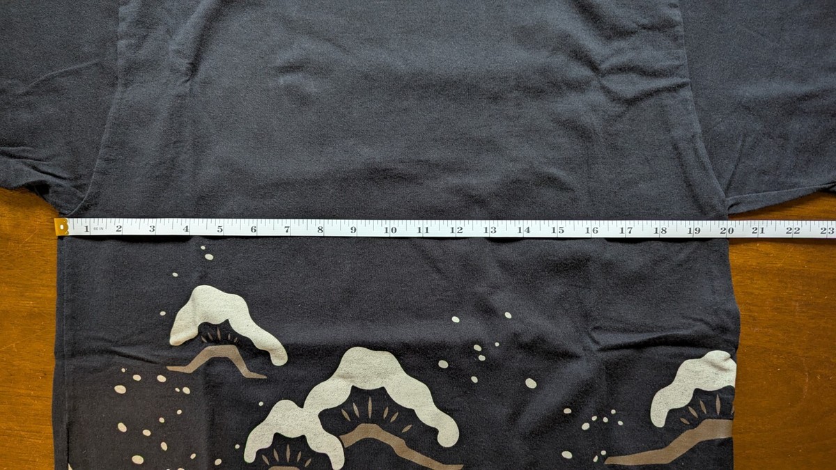 Kabuki Gate T Shirt - Ultra Rare Japanese Kabuki Winter Motif Tokyo Narita XL/L View 3