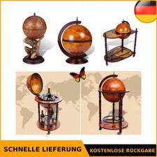 Holz Globus Bar Freistehend Hausbar Minibar Wein Tischbar Dekobar Cocktailbar