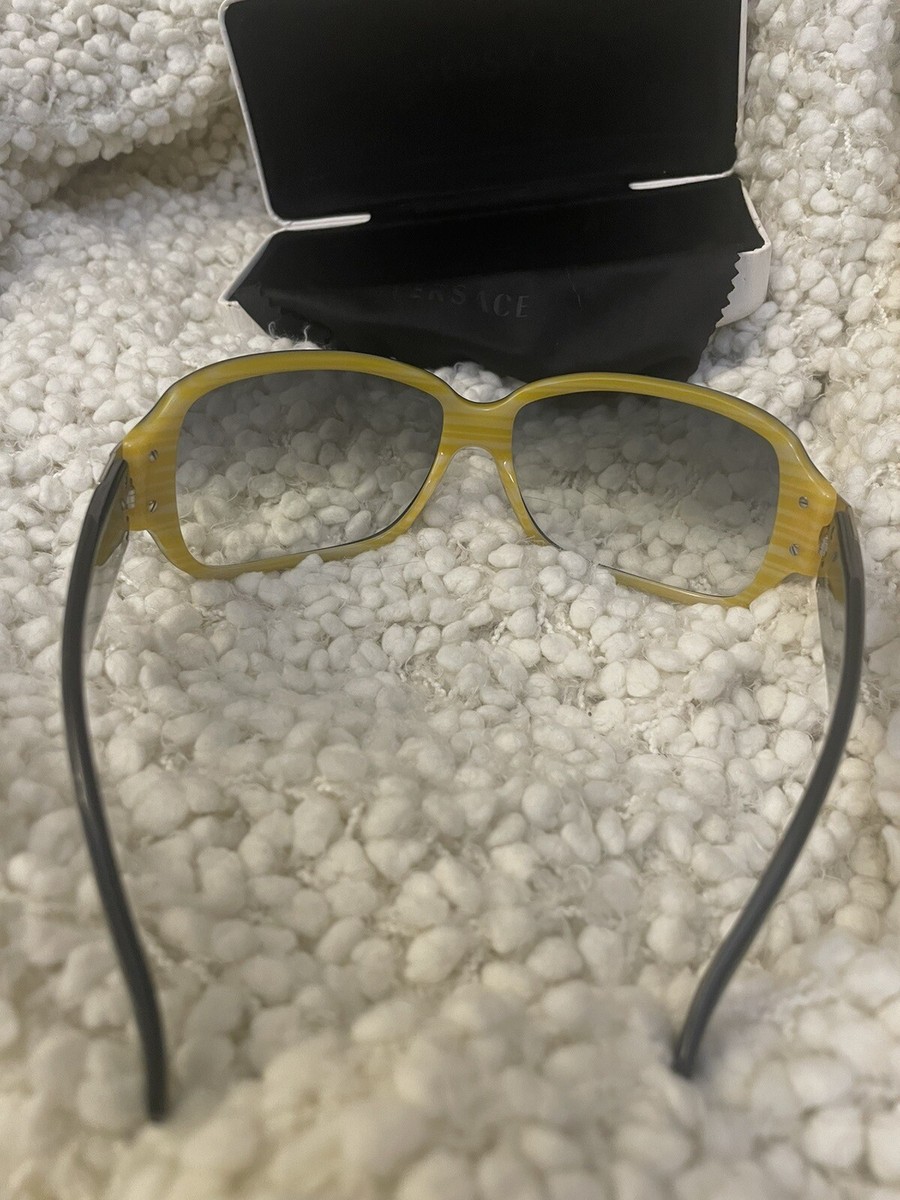 Versace Y2K Sunglasses Shield Black Silver Gradient Lenses Mod.4071 Classic Versace Sunglasses Shield Black Silver Gradient Lenses Mod  main image 3