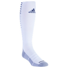 Adidas, Team Speed II Soccer Socks- White / Navy Blue, Youth Size: 13C-4Y