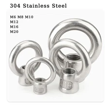 M6 M8 M10 M12-M24 Female Thread 304 Stainless Steel Ring Shaped Lifting Eye Nuts