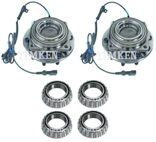 Front and Rear Wheel Bearings & Hubs Kit Timken For F-450 F-550 Super Duty 2WD