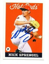 Nick Sprengel 2019 Bowling Green Hot Rods autographed signed team set card