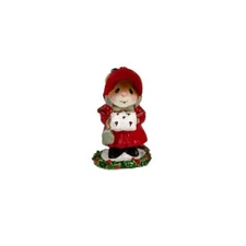 Wee Forest Folk MINI MISS NOEL, WFF# M-146m, Tiny version, only 1/2" tall!