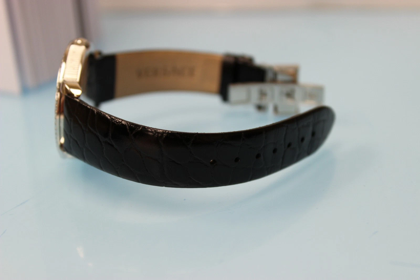 Orologio Versace Donna M6Q99D008 S009 Krios Pelle Nera Cristallo Zaffiro Nero