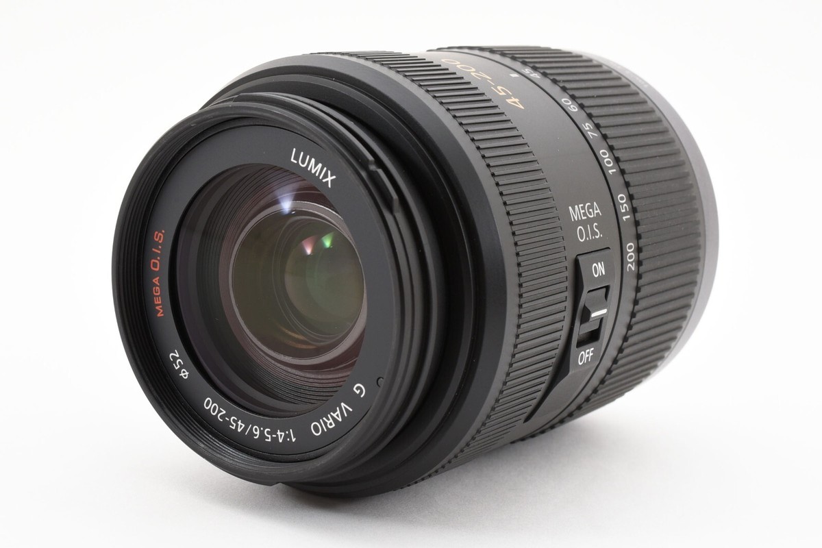 Panasonic LUMIX G VARIO 45-200mm F/4-5.6 Lens w/Hood, Case Panasonic LUMIX G VARIO 45-200mm F/4-5.6 Lens w/Hood, Case