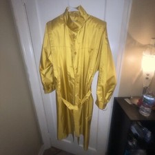 Vintage Weather Wise Micki Lined Trench Coat Sz 13/14 Gold