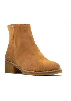 Clarks Originals Amara Crepe Damen hellbraun Wildleder Leder Stiefel UK Größe 7 D EUR 41.