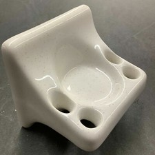 Vintage Ceramic Toothbrush  Cup Holder Golden Granite/Gold Mist