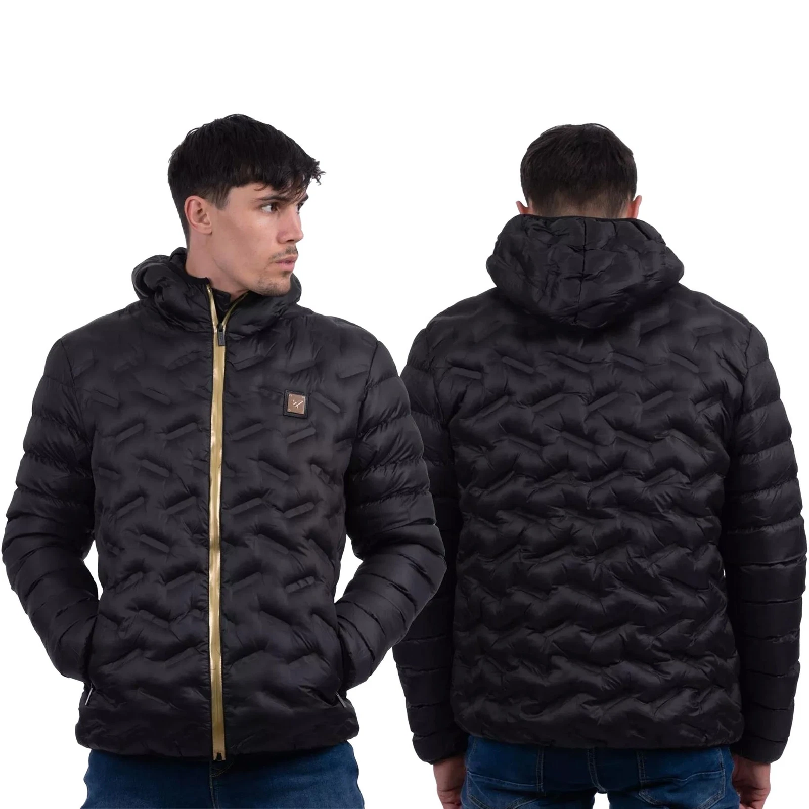 Men's Puffer Jacket With Hooded Padded Long Sleeve Bodywarmer, Size - S to 2XL