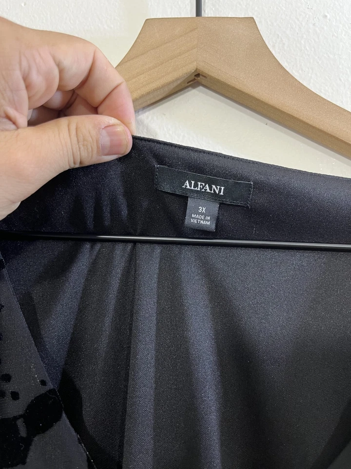 Gothic Romantic Burnout Velvet Floral Tunic Top 3X Witchy Fairygoth 90s Y2K Boho - Image 3 of 4