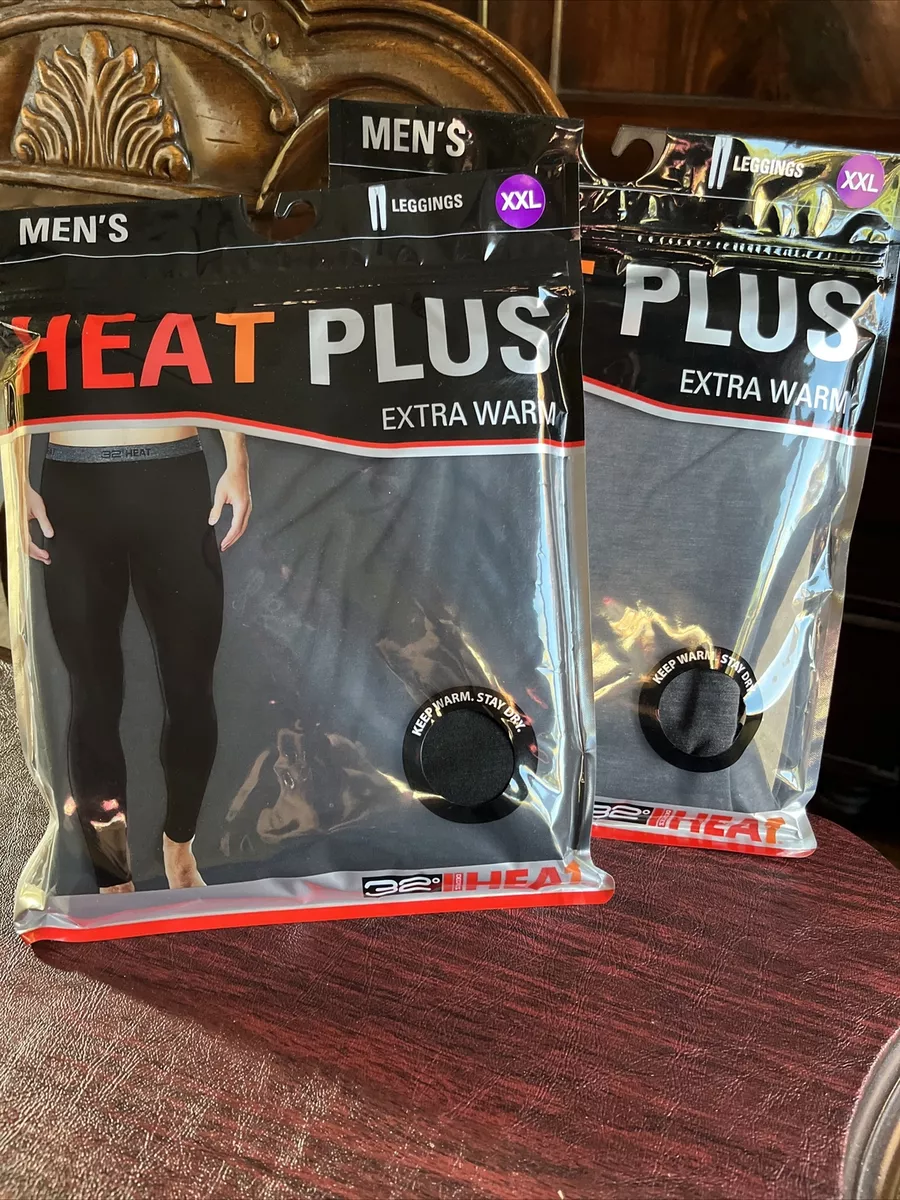 32 Degrees Heat Plus Men Thermal Underwear, Base Layer, Leggings, XXL, $28,  NIP