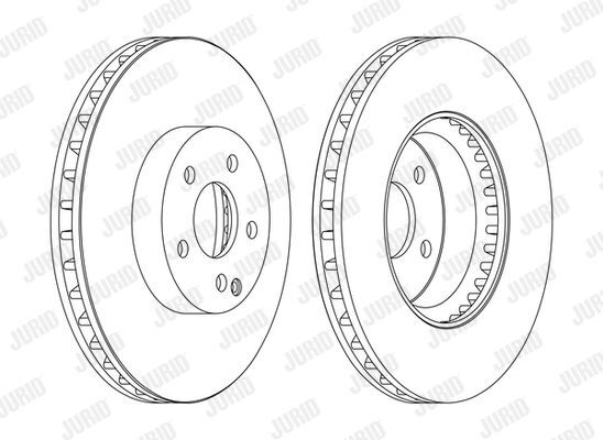 2X Jurid 562647JC-1 Bremsscheibe FüR MERCEDES-BENZ-image