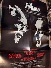 1980 THE FORMULA vintage movie poster Marlon Brando George C. Scott John Gielgud
