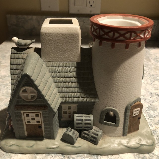 PartyLite "Stoney Harbor" Lighthouse Nautical Tealight Candle Holder