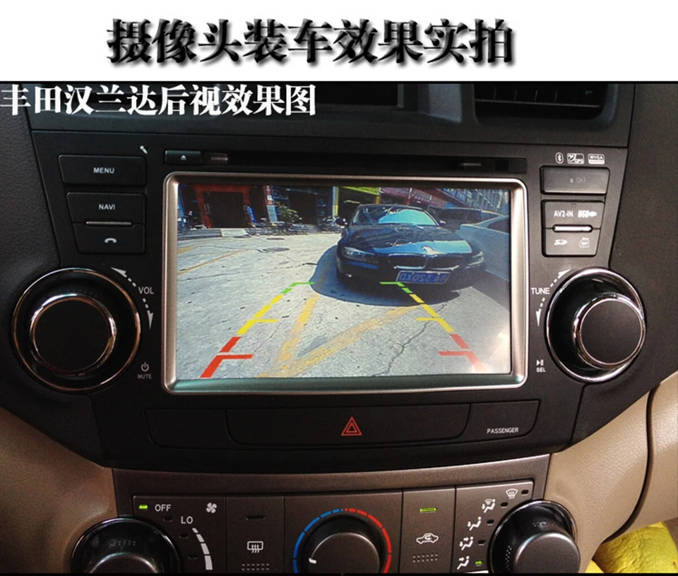 Kit de estacionamiento retrovisor cámara de marcha atrás 170° para automóvil visión nocturna impermeable Foto 3 de 4