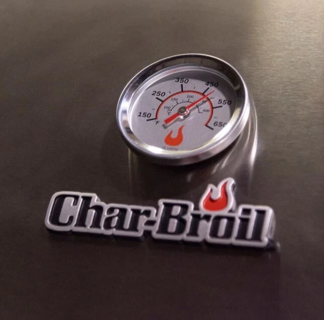New Char Broil BBQ Grill Temperature Gauge Thermometer Round Free