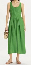 NWT Tory Burch Green Linen Midi dress 6