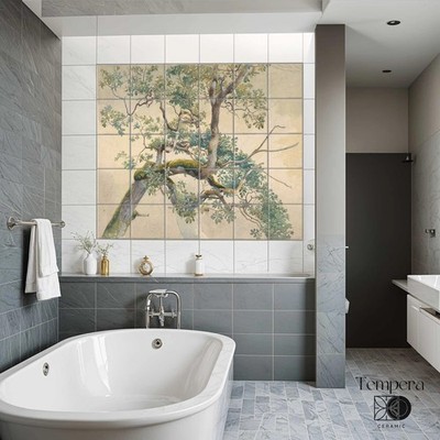 Tiles Mural Bathroom decor, Tree Branches by Charles Reginald Aston tiles