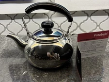 Potobelo Italia Stainless Steel Leak Proof Kettle Teapot 1 Qt Authentic New