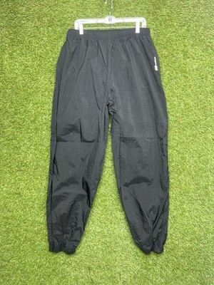 Vintage REEBOK Trackpants Mens XL Embroidered Cuffed Jogger Athletic Black y2k
