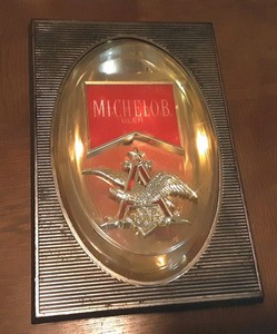 HTF 1969-70 Anheuser Busch Michelob Beer 3D Red Logo Bubble Wall Plaque Sign Bud