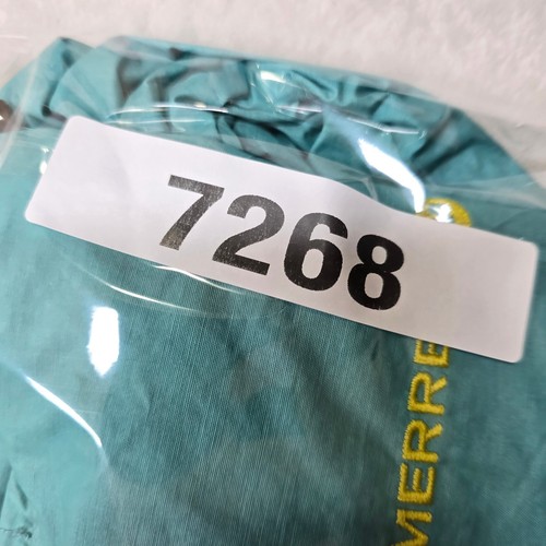 Merrell Pullover Anorak Jacket Mens Medium Hooded Teal Orange Trim Origins 1981 - Picture 11 of 11