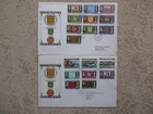 GUERNSEY - 1969 DEFINITIVE SET COMPLETE TO £1 ON 2 FIRST DAY COVERS, GUERNSEY PO