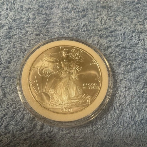 2001 1 Oz Fine Silver One American Dollar uncirculated As Pictured.