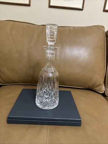Vintage Waterford Crystal Lismore Tall Heavy Decanter With Cut Stopper 13.5"
