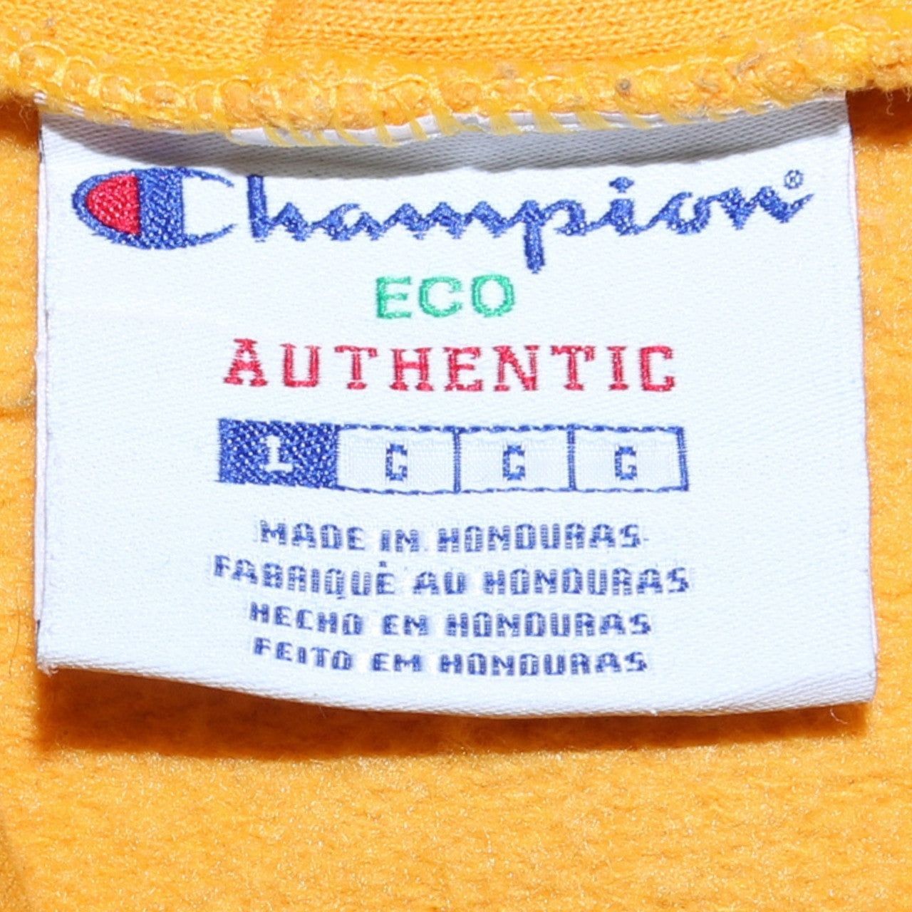 Champion Yellow Hoodie Mens L image 4