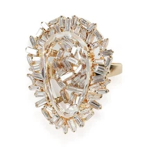 Suzanne Kalan One Of A Kind Baguette Diamond & Crystal Ring in 18K Yellow Gold