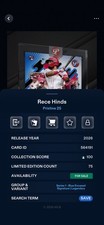 Rece Hinds Digital Bunt Pristine Blue Encased Signature Legendary /75