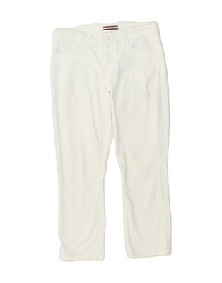 Tommy Hilfiger Damen Crop Freizeit Hose US 0 XS W30 L24 Weiß Baumwolle DX11