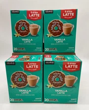Original Donut Shop Vanilla Latte 1Step Keurig K-Cup Coffee Pods, 80ct - BB 5/26