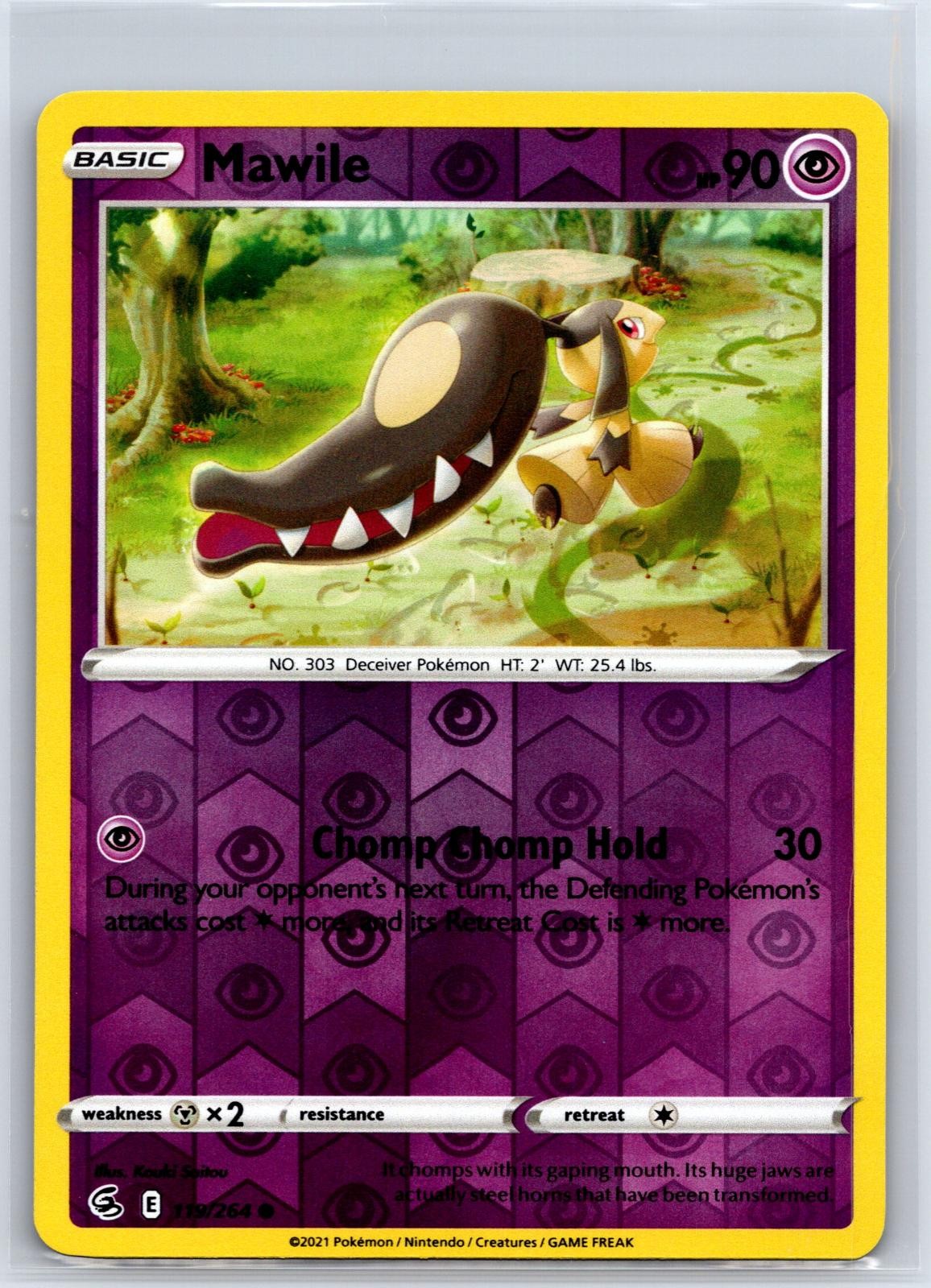 Mawile 119/264 Common Fusion Strike Pokemon Reverse Holo NM/M 617c-4
