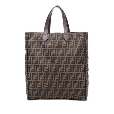 Fendi Zucca Canvas Vertical Shopping Tote | Pre-Loved | Brown | Authenticated