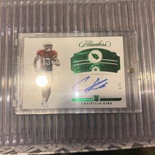 2018 Christian Kirk  Panini FLAWLESS Auto Rookie 5/5 green emerald 49ers
