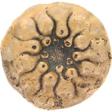 Handmade Brass Handmade Mcm Hippie Hippy Abstract Boho Art 70s Vtg Belt Buckle