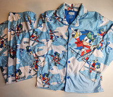 Sonic The Hedgehog Size Large 10/12 Boys 2pc Pajama set Snow skiing NEW