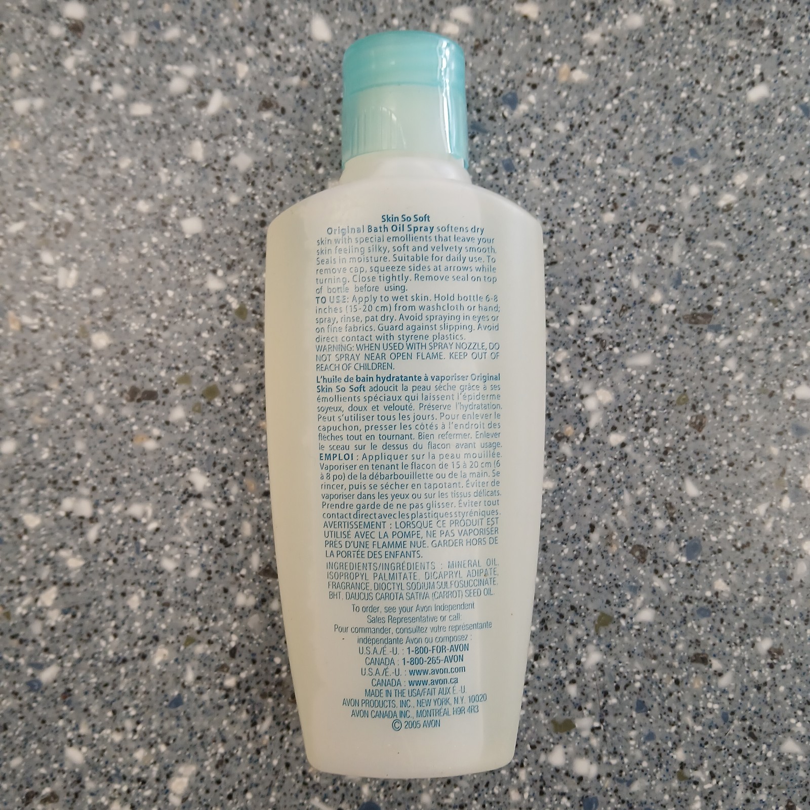 Avon Skin So Soft 5oz Original Bath Oil Spray - No Spray Pump - NOS