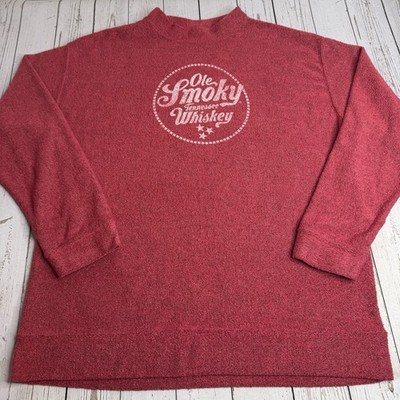 Ole Smoky Tennessee Whiskey Terry Sweatshirt Mens Large Crewneck Red Distillery