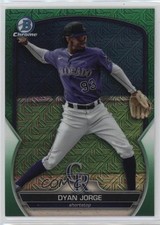 2023 Bowman Chrome Prospects Mega Box Green Mojo Refractor 59/99 Dyan Jorge 14mh