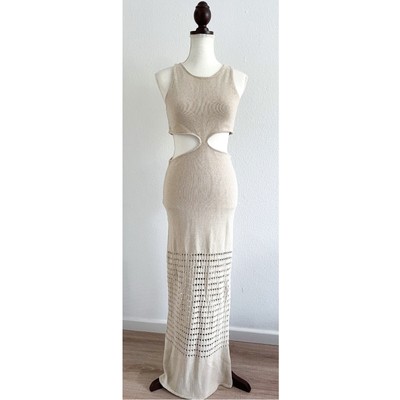 NEU 4th and Reckless Strandkleid Strand Kleid beige creme Größe 38