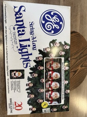Vintage GE String Along Santa Lights
