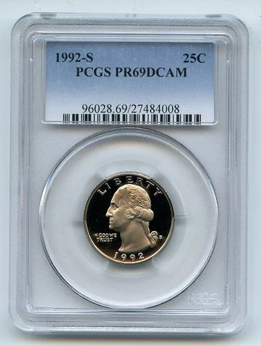 1992-S Washington Quarter Proof — photo from another recent sale